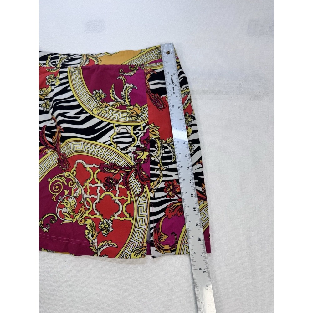 Like An Angel Women’s XL Mini Skirt Baroque Zebra Print Stretch‎ Pull On - Picture 4 of 16